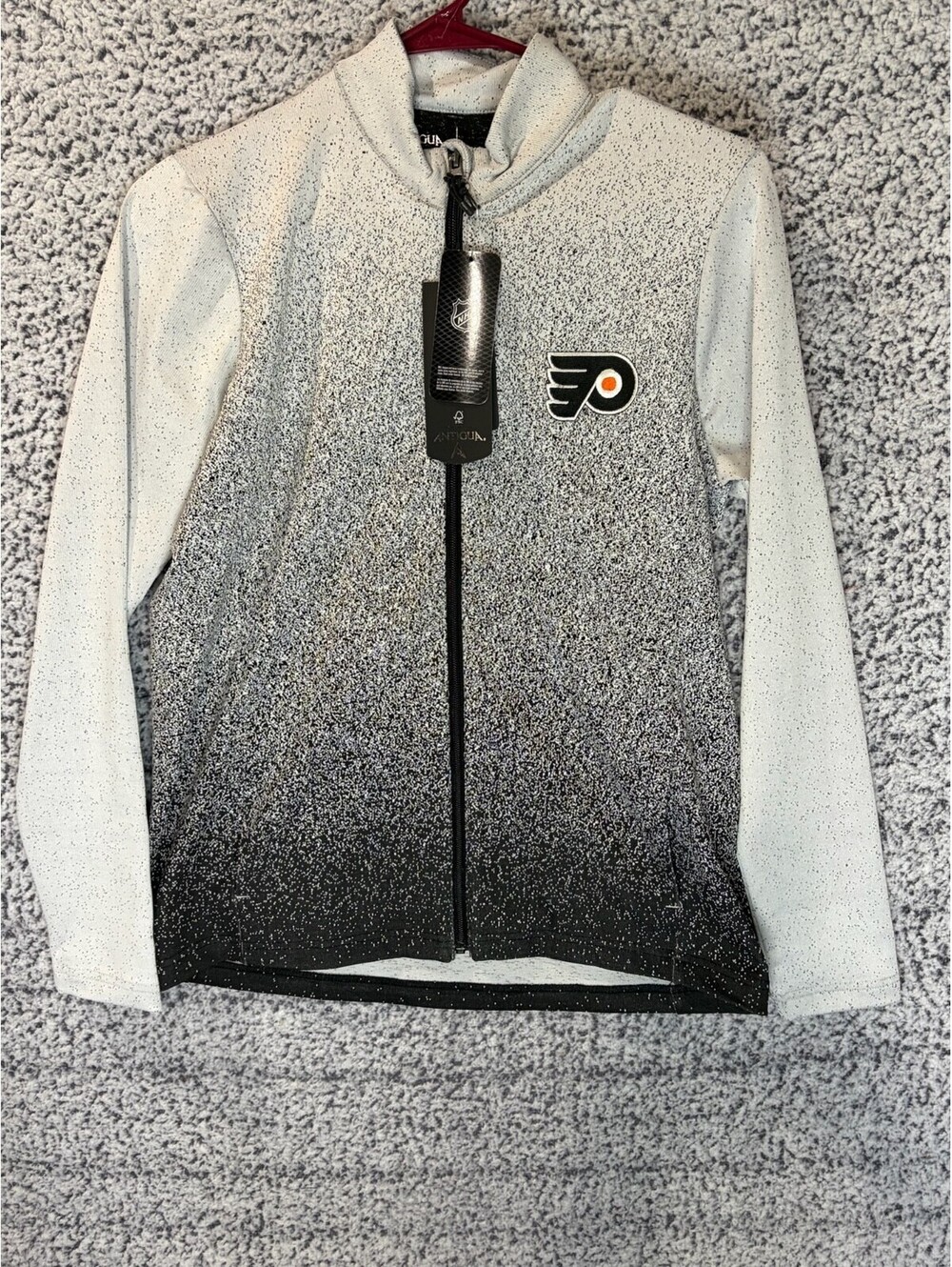Women's Antigua Philadelphia Flyers Guide Desert Dry Full-Zip Jacket Size Medium